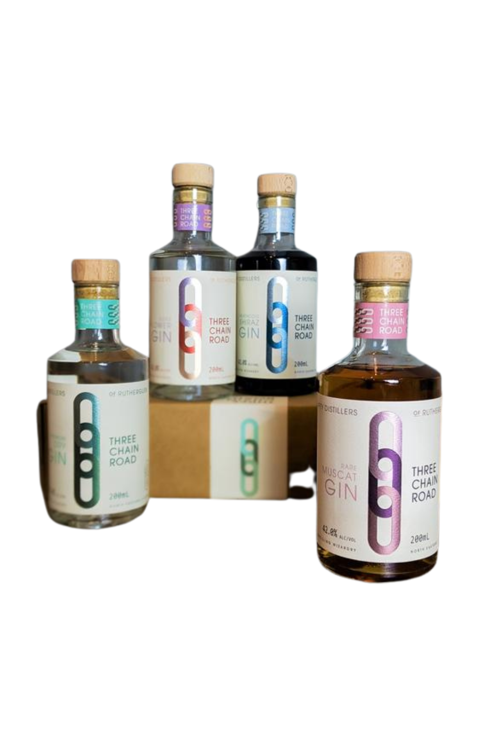 Three Chain Road Gin MIXED Gift Pack by Buller Wines 200ml 4pk